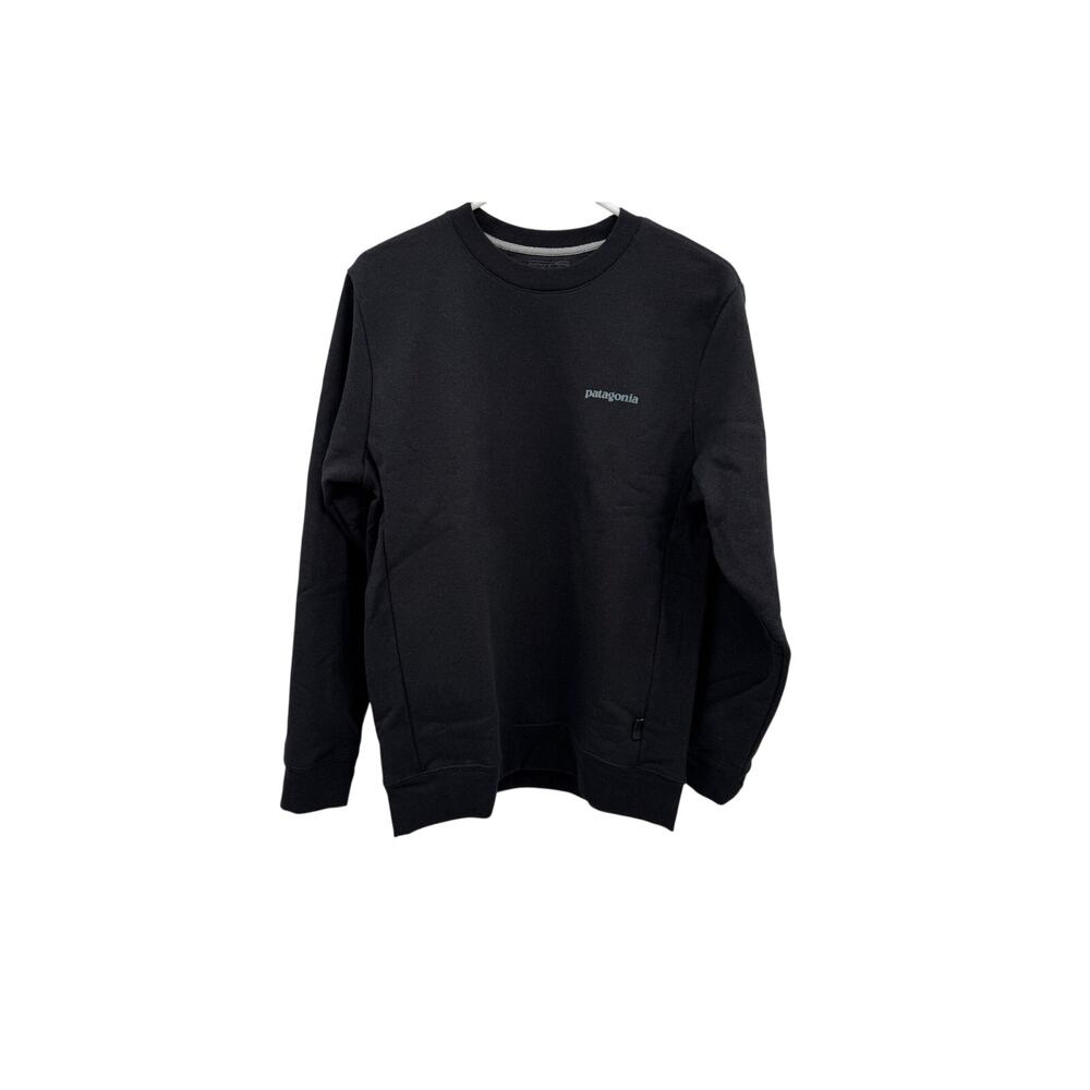 Patagonia Fitz Roy Icon Uprisal Crew Sweatshirt Mens S Womens M Ink Black NWT